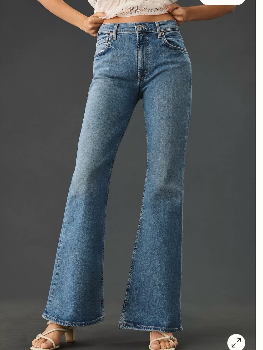Citizens Of Humanity Medium Blue High-Rise Wide Leg Jeans